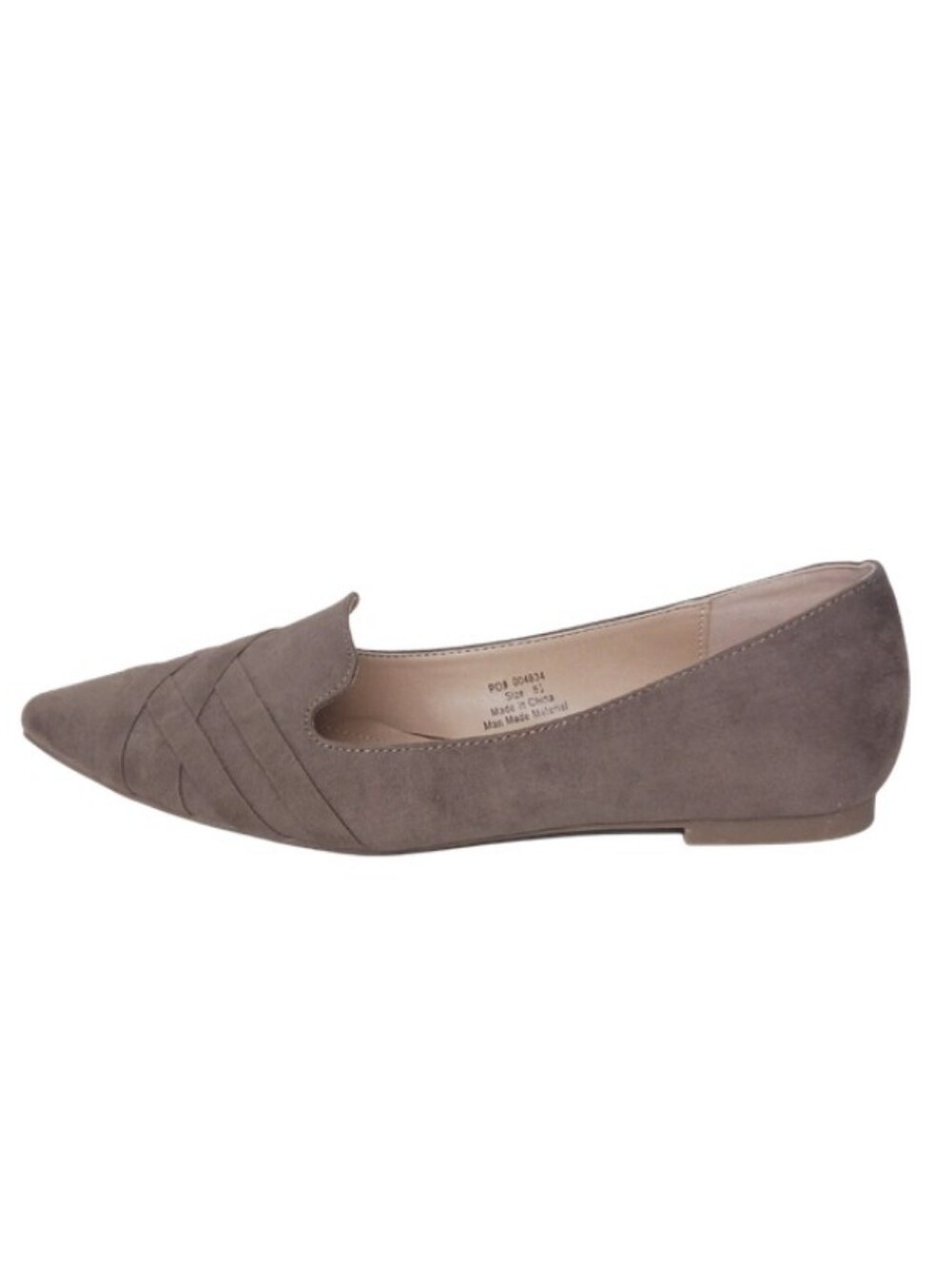 Journee Collection Flats Women's 8.5 Tan Faux Suede Pointed Toe Casual Shoes